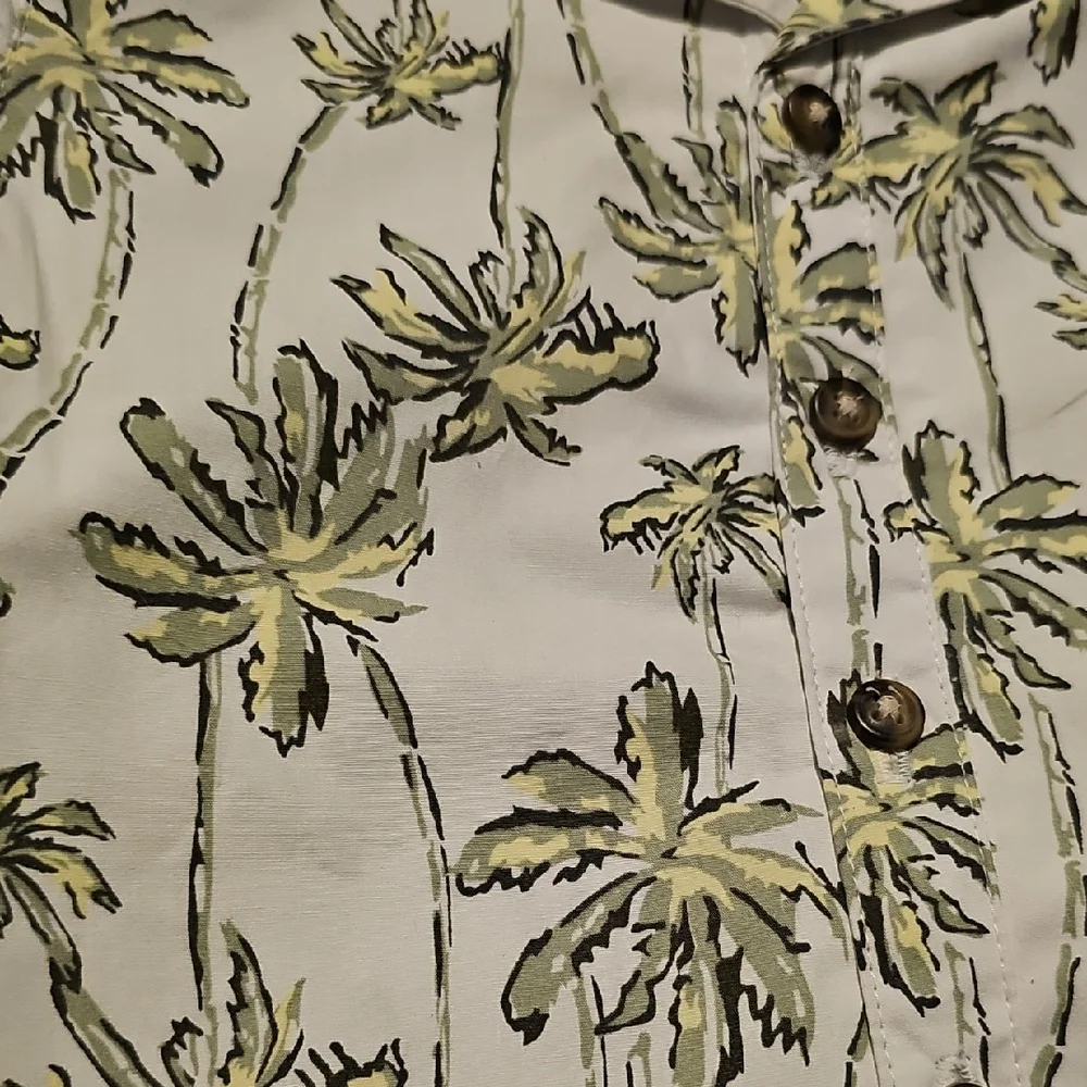 NWT Stitch & Stone Palm Tree Short Set Shirt Sage Toddler Boy 2t Button Down